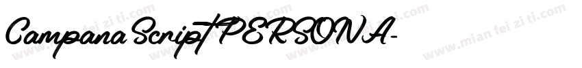 Campana Script PERSONA字体转换